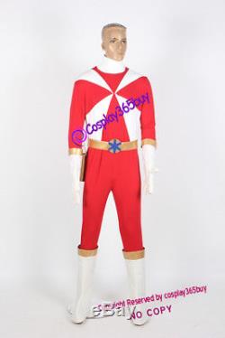 Power Rangers Lightspeed Rescue Red Lightspeed Ranger Cosplay Costume