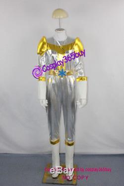 Power Rangers Lightspeed Rescue Titanium Ranger Cosplay Costume incl boots cover