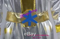 Power Rangers Lightspeed Rescue Titanium Ranger Cosplay Costume incl boots cover