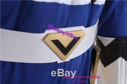 Power Rangers Lost Galaxy Blue Ranger Cosplay Costume include boots covers