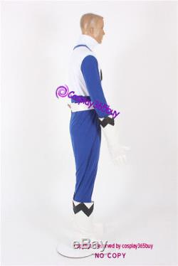 Power Rangers Lost Galaxy Blue Ranger Cosplay Costume include boots covers