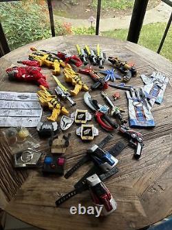 Power Rangers Lot Of Weapons Gloves Cosplay Items Guns Swords