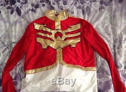 Power Rangers Megaforce Red Costume Cosplay Suit USED