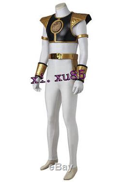Power Rangers Mighty Morphin White Tigerzord Tommy Cosplay Costume Custom Made