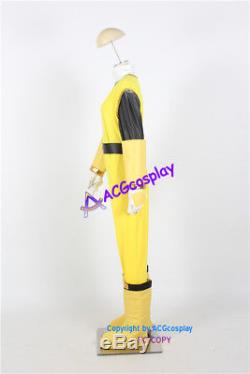 Power Rangers Ninja Storm Yellow Wind Ranger Cosplay Costume incl. Boots covers