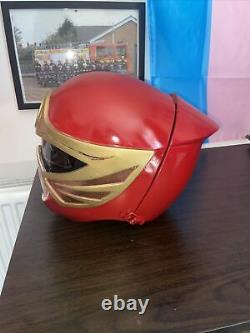 Power Rangers Ninja Strom Helmet Costume Cosplay Red Ranger Fan Made