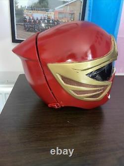 Power Rangers Ninja Strom Helmet Costume Cosplay Red Ranger Fan Made