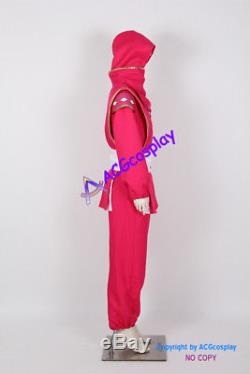 Power Rangers Pink Ninjetti Ranger Cosplay Costume include gloves and pvc coin
