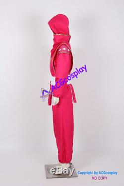 Power Rangers Pink Ninjetti Ranger Cosplay Costume include gloves and pvc coin