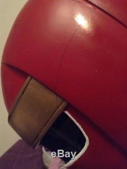 Power Rangers Red Alien Ranger Helmet Kakuranger Ninja Costume Cosplay Damaged