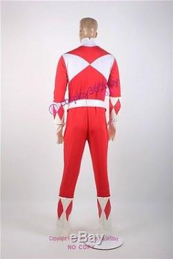 Power Rangers Red Ranger Cosplay Costume include boots covers