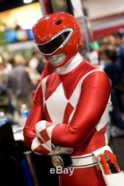 Power Rangers Red Ranger FULL Cosplay Costume+ Handmade Accessories