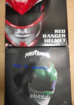 Power Rangers Red Ranger & Green Ranger 1/1 Dino 2Psc Helmet Wearable USED
