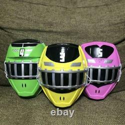 Power Rangers Ressha Sentai ToQger Masks 3p Set Cosplay Japan Vintage