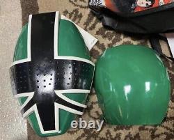 Power Rangers Samurai Green Cosplay Helmet Signed