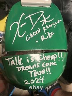 Power Rangers Samurai Green Cosplay Helmet Signed