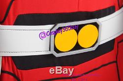 Power Rangers Turbo Cosplay Red Turbo Ranger Cosplay Costume incl. Boots covers