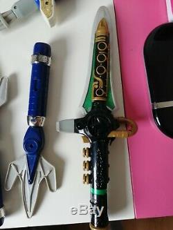 Power Rangers Weapons Lot Bundle Set Blue Black Yellow Rare Red Green Cosplay