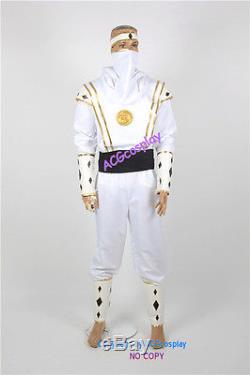 Power Rangers White Ninjetti Ranger Cosplay Costume incl. Gloves and resin coin