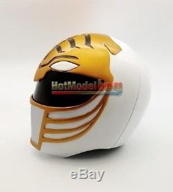 Power Rangers White Tiger MMPR Helmet Hand Made Cosplay Life Size