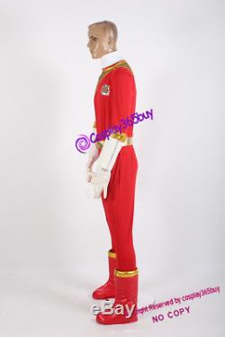 Power Rangers Wild Force Red Wild Force Ranger Cosplay Costume incl. Boots cover