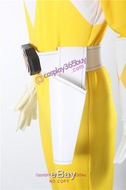 Power Rangers Yellow Ranger Cosplay Costume include belt and gloves