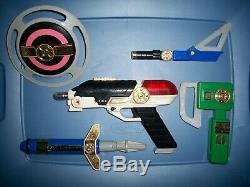 Power Rangers Zeo 7-IN-1 Blaster Weapon Set Toy Cosplay Bandai 1996 (missing 2)