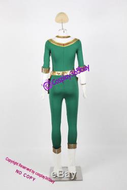 Power Rangers Zeo Green Zeo Ranger Cosplay Costume include boots covers