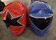 Power Rangers Zeo Helmets Red / Blue IRREGULAR SIZE Cosplay
