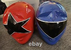 Power Rangers Zeo Helmets Red / Blue IRREGULAR SIZE Cosplay