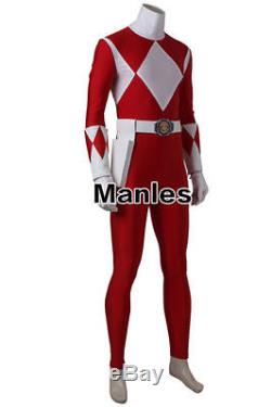 Power Rangers Zyuranger Geki Cosplay Tyranno Ranger Costume Jumpsuit Outfit