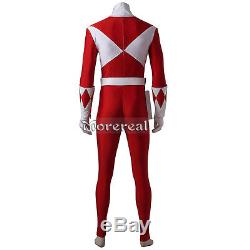 Power Rangers Zyuranger Geki Cosplay Tyranno Ranger Costume Jumpsuit Red Outfit