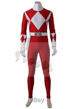 Power Rangers Zyuranger Geki Cosplay Tyranno Ranger Costume Jumpsuit+Shoes