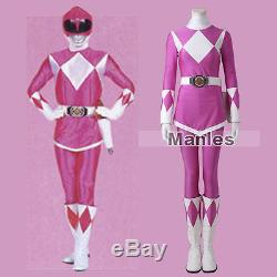 Power Rangers Zyuranger Mei Cosplay Ptera Ranger Costume Pink Jumpsuit Women