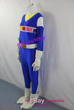 Power Rangers in Space Theodore Jay Jarvis Blue Space Ranger Cosplay costume