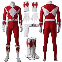 Power Red Ranger Cosplay Costume