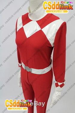 Power Red Ranger Cosplay Costume Rangers CSddlink outfit