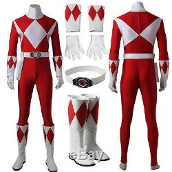 Power Red Ranger Cosplay Costume Suit