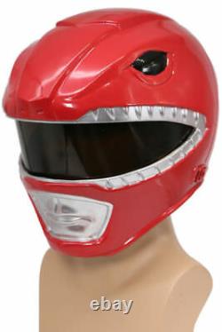 Power Red Ranger Helmet Cosplay Costume Props Mask Classic Halloween Party Adult