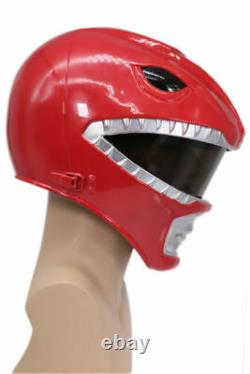 Power Red Ranger Helmet Cosplay Costume Props Mask Classic Halloween Party Adult