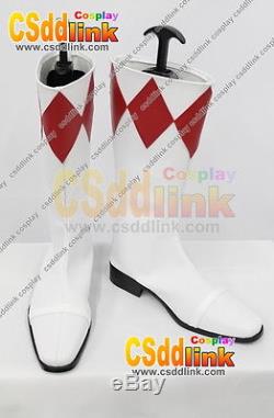 Power Red Ranger cosplay shoes boots