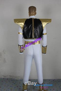 Power rangers white ranger cosplay costume acgcosplay