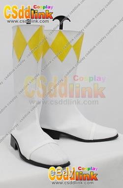 Power yellow Ranger cosplay shoes boots