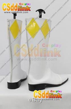 Power yellow Ranger cosplay shoes boots