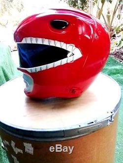 Red Helmet Power Rangers Hero 1 Adult TV Show Mighty Morphin Cosplay Scale Full