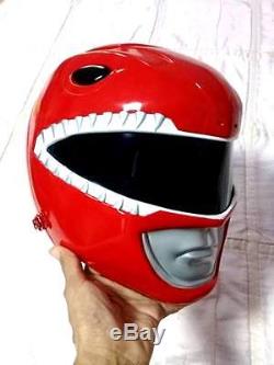 Red Mighty Morphin Helmet Power Rangers Hero 1 Adult TV Show Cosplay Scale Full