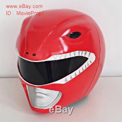 Red Power Ranger Helmet Mighty Morphin Halloween Costume cosplay Movie Prop mask