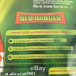 Red Power Rangers Morphsuit Adult Medium Costume Cosplay Fandom New