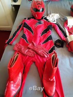 Red Power Rangers Super Sentai Costume Cosplay Suit Helmet