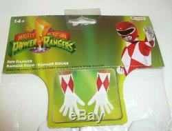 Red Ranger Costume Cosplay Gloves Accessories MMPR Mighty Morphin Power Rangers